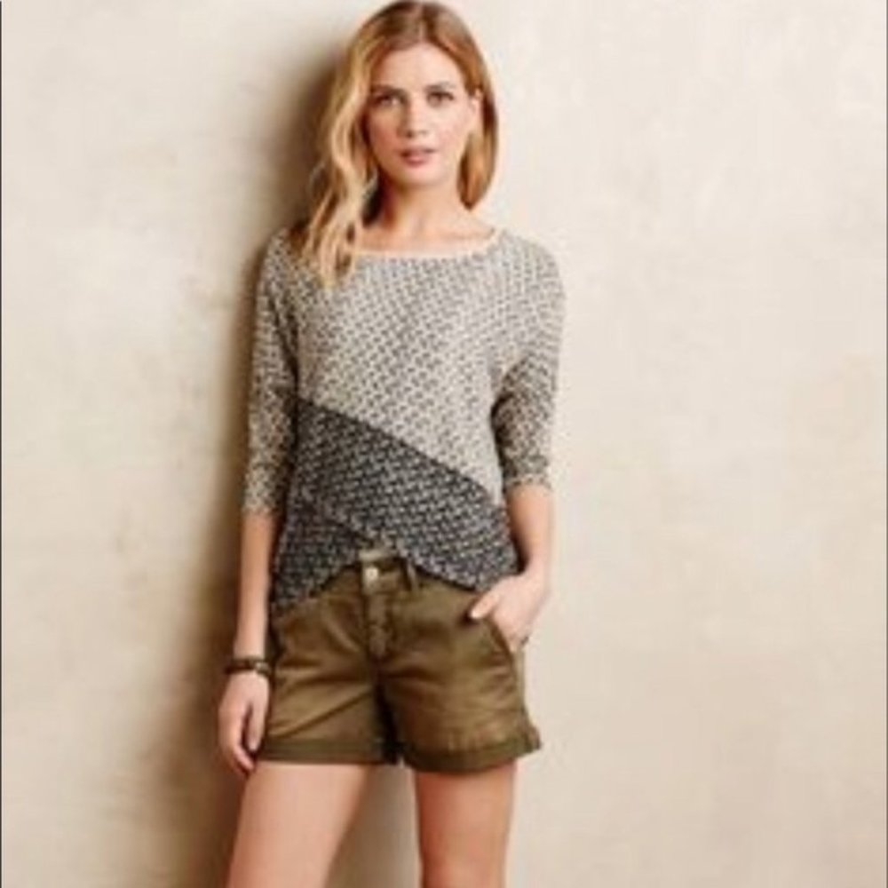 Anthropologie Moth Cross Front Sweater